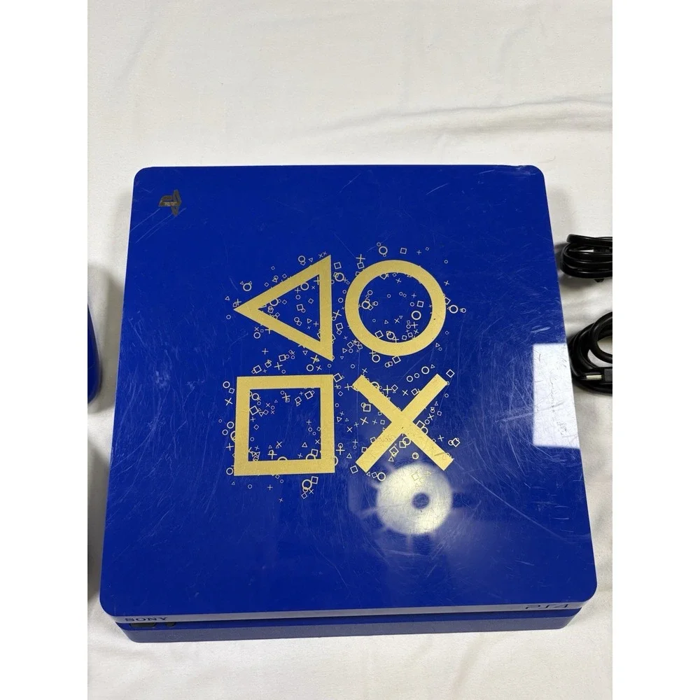 Sony PlayStation 4 Slim 1TB Days of Play Blue Limited Edition Bundle 2 Control